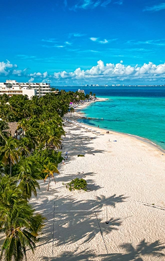 Plages de sable blanc et vie nocturne à Cancún